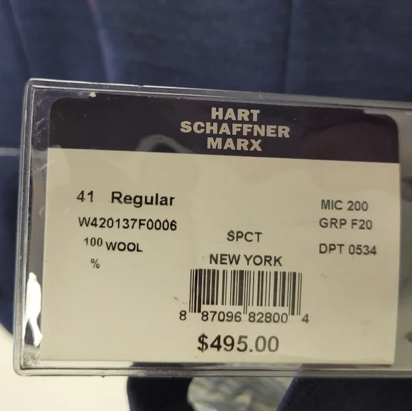 Hart Schaffner Marx Blazer Navy Blue 41R